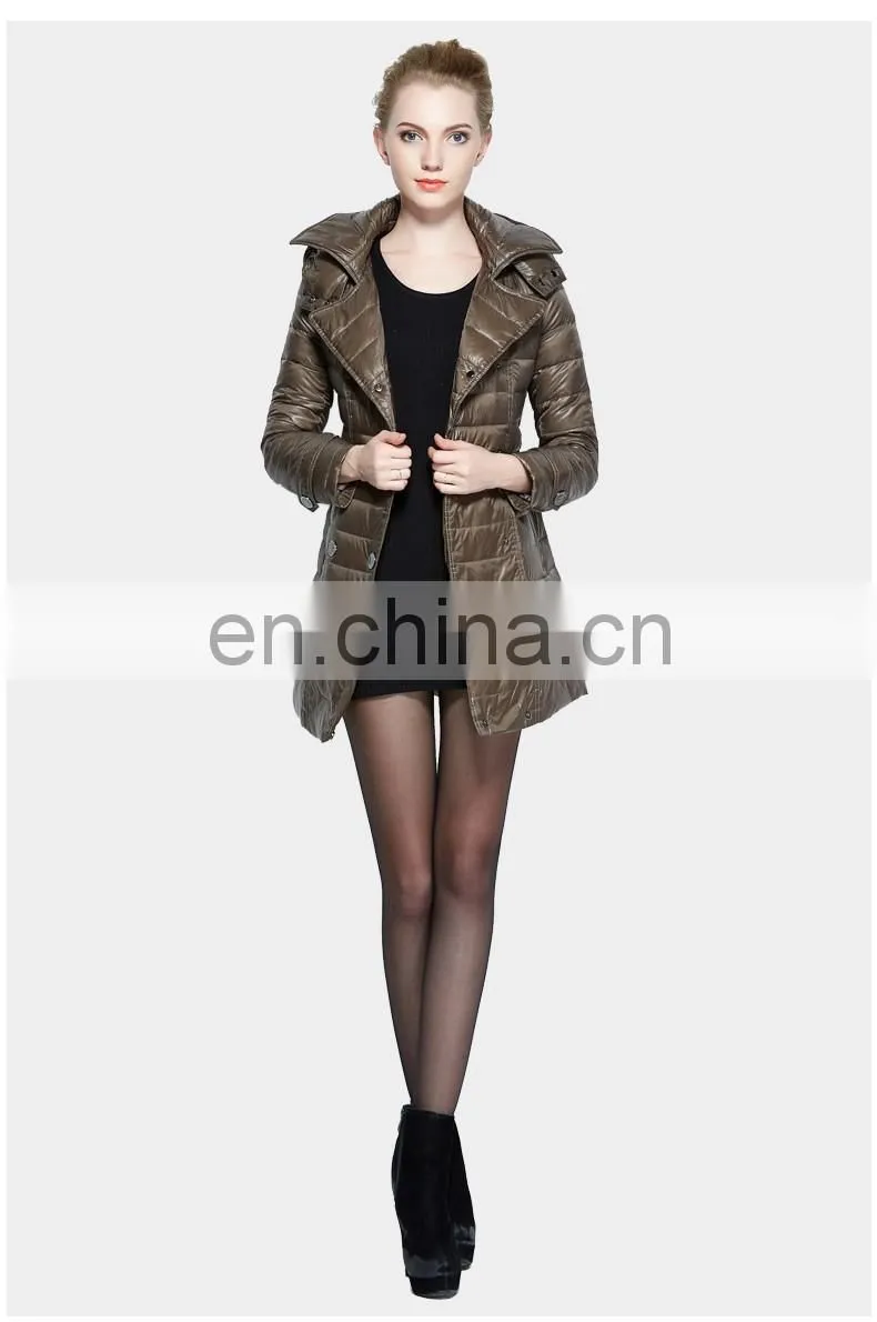 Fashion Winter Clothing Windproof Warm Down Feather Jacket For Women