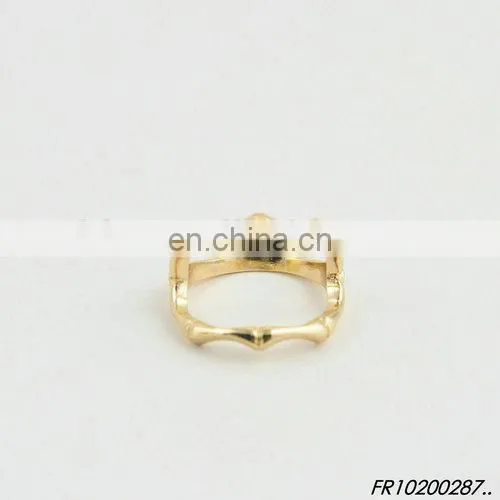 Heart shape simple ring for women gift gold plated ring