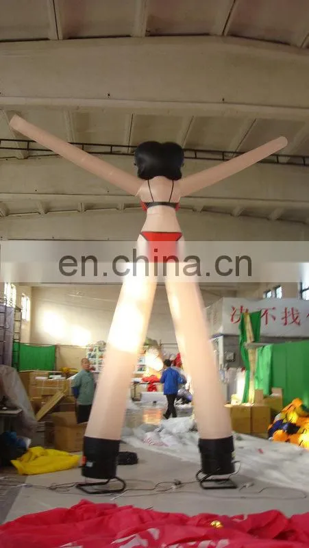 customized high performance led lighting inflatable air dancer of beauty