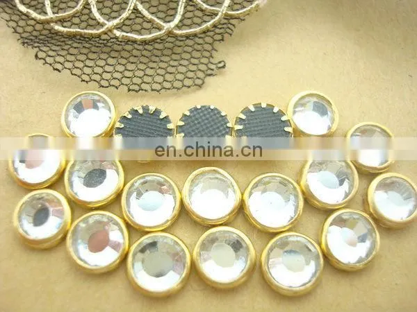 hot fix rhinestone with rim