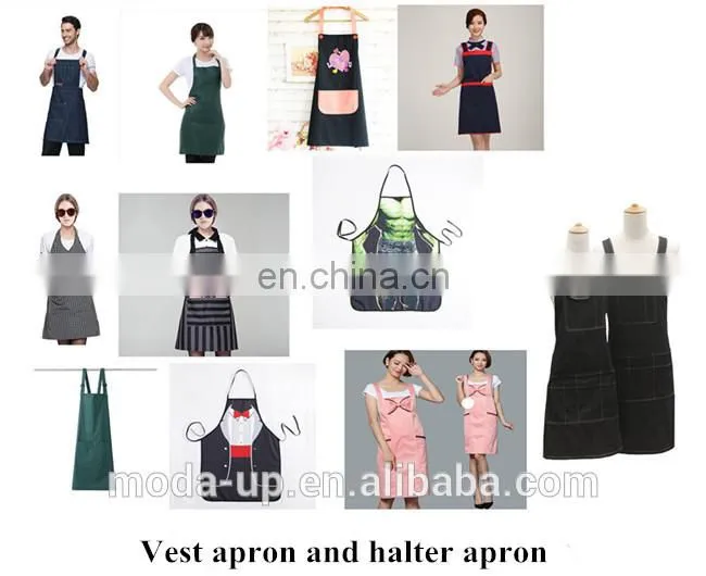 polyester stripe kitchen apron with custom logo high quality from China