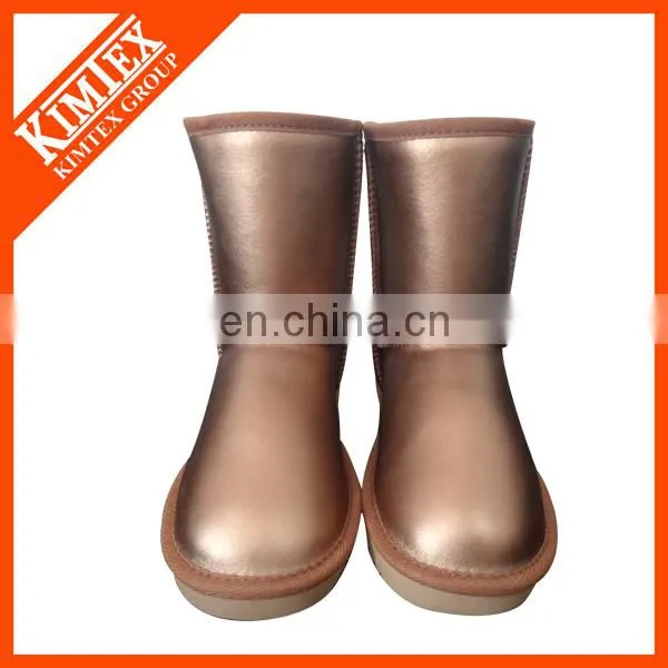 shine leather winter shoe boot