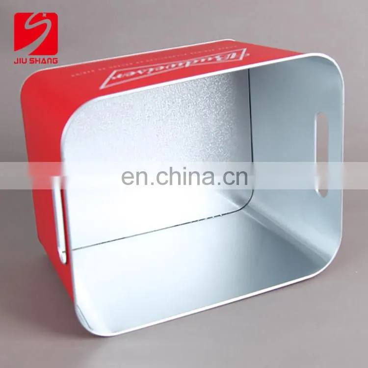 2017 trend custom square beer galvanized metal ice bucket
