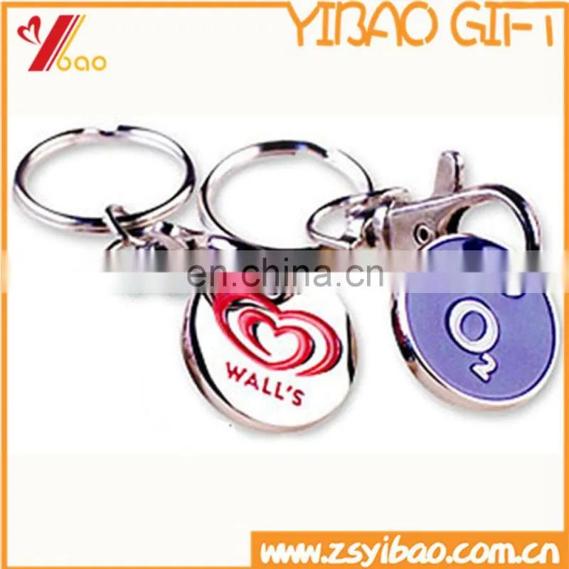 2D soft-enamel metal keychain with customized logo