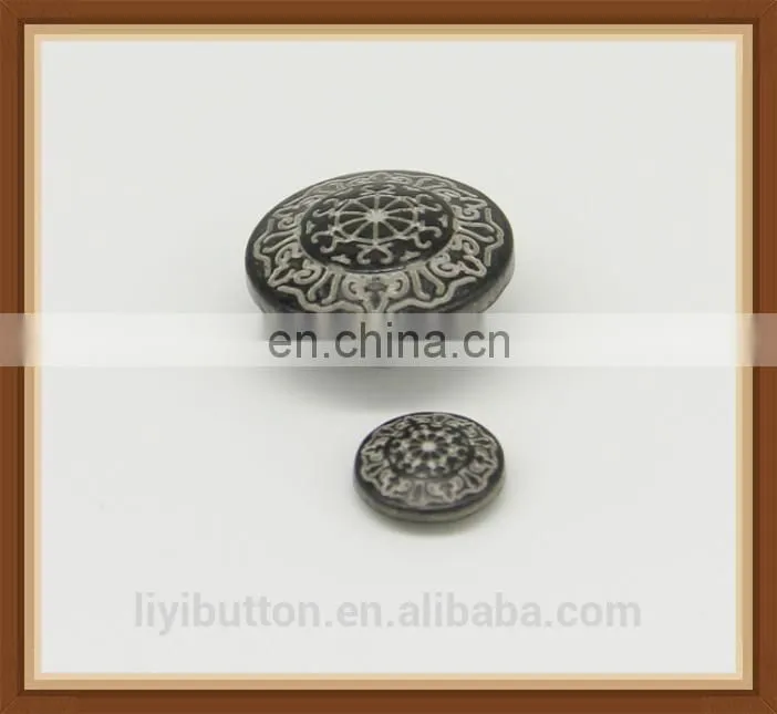 wholesale button, oxidized zinc alloy buttons for garment