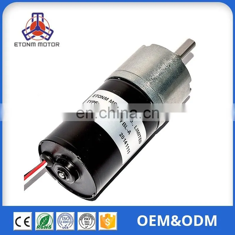 Mini Brushless Reversible bldc Dc Worm Gearing ET-SGM37BL-A Small Brushless Dc Motor