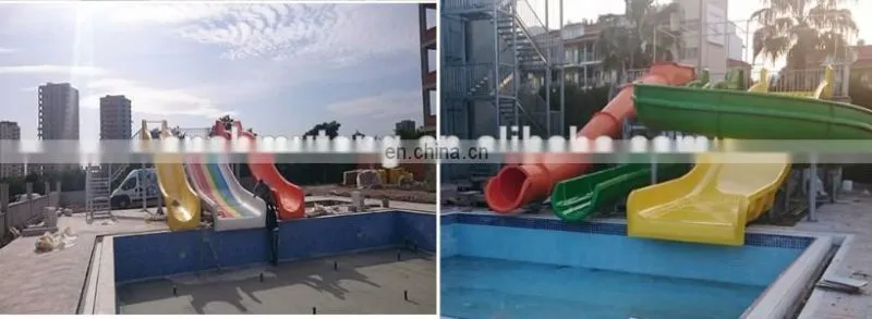 Fiberglass Slide Optimal Water Park Attraction For Recreation Pool Center