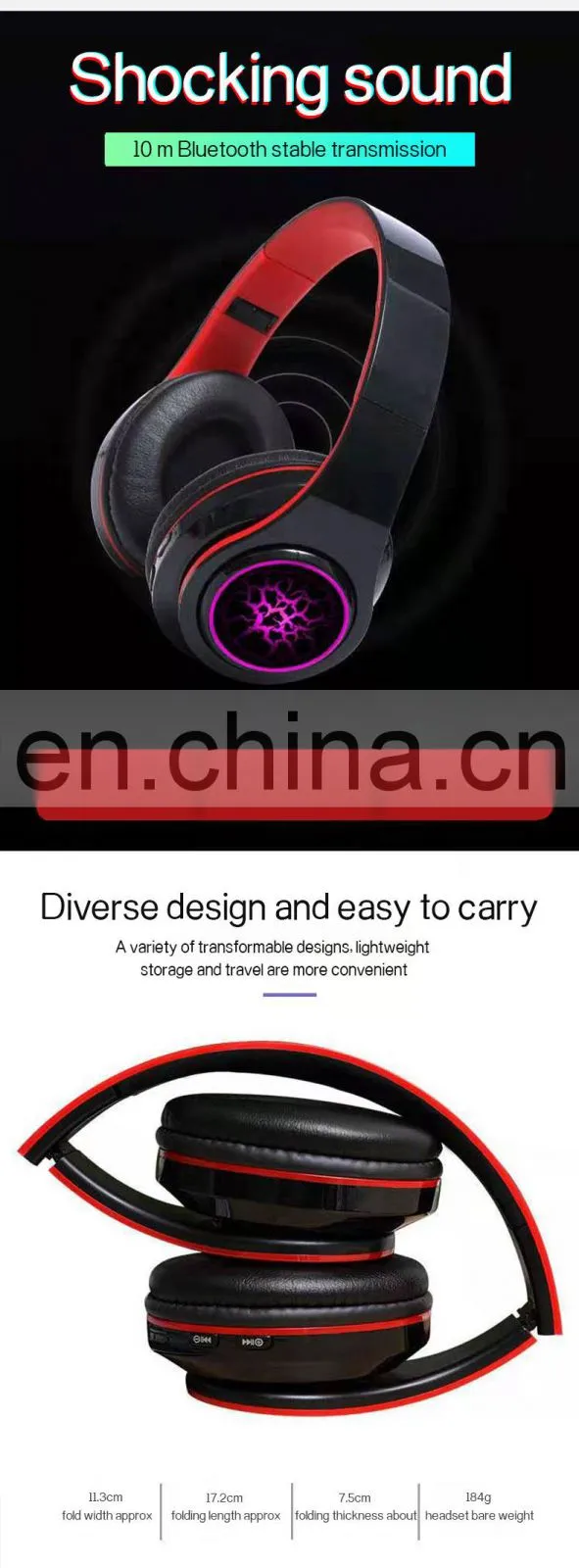 Golden Sky Customized High Quality Wireless Funky Headband Headset Earphones Earpiece Headband Earphone