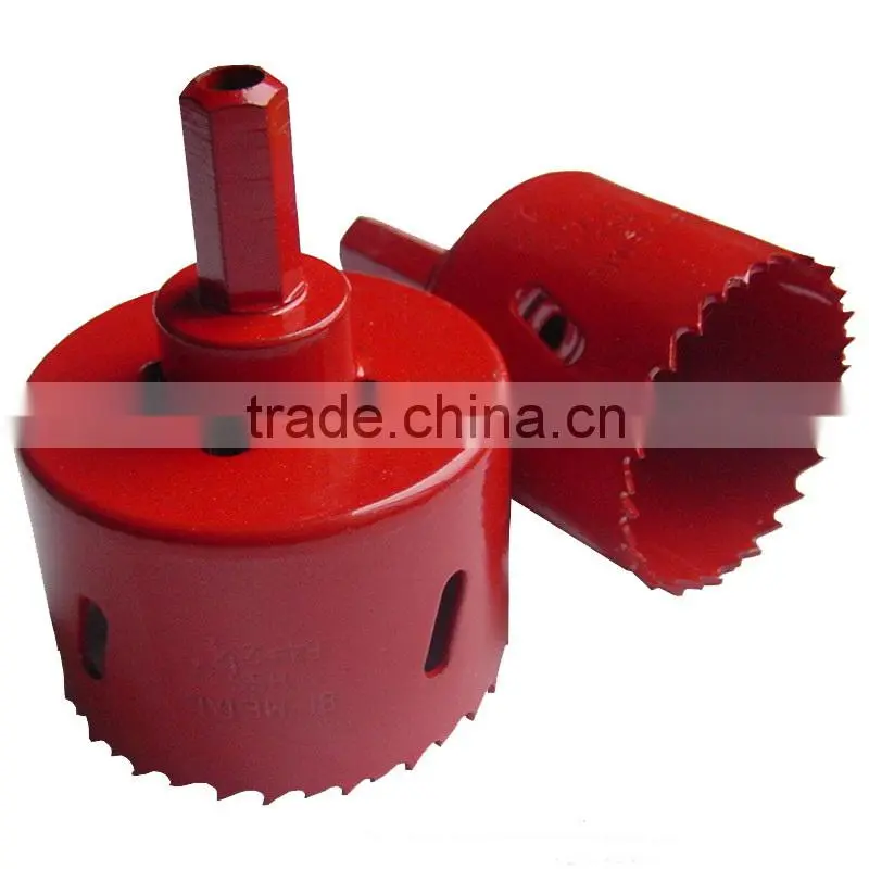 Bi Metal Hole Saw Built-in Arbor HSS M3 and M42, Alloy Steel Body, HSS M3 and M42 8% Cobalt Teeth,