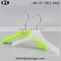 gray fashion velvet flocking hanger with clips for suits
