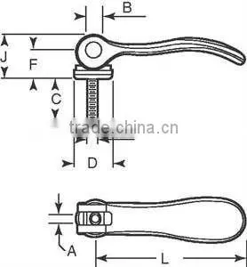 External Thread Cam Lever