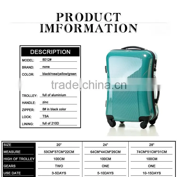 New model 2015 factory matured product polo trolley luggage