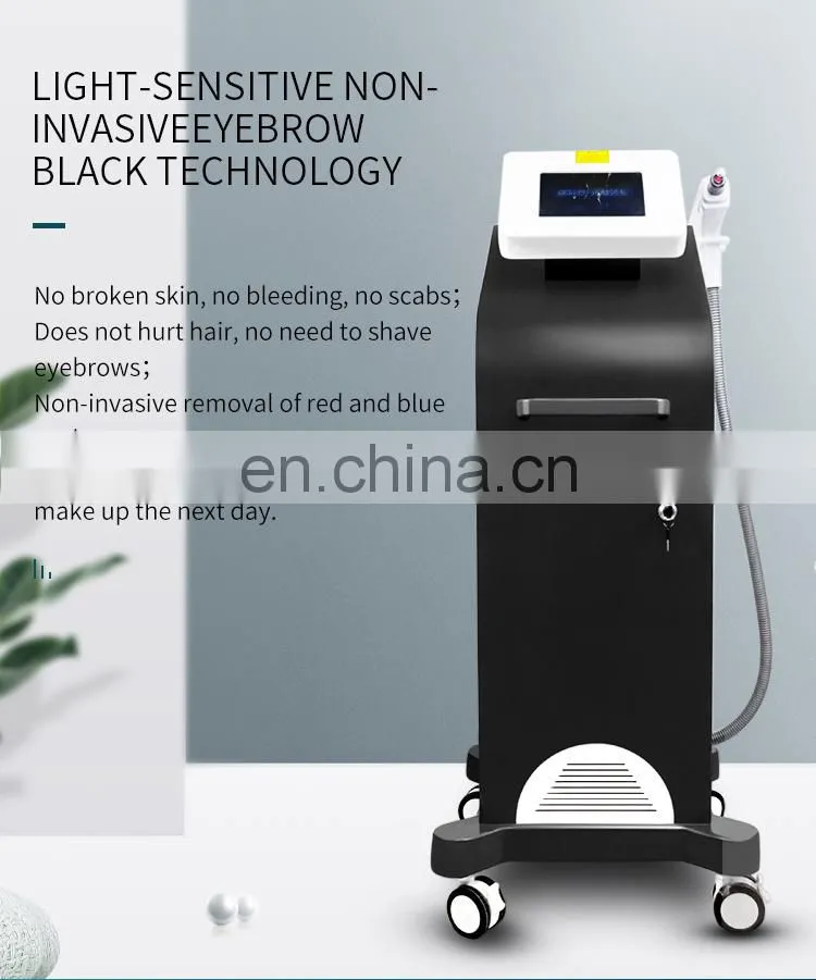 Single Handle Non-invasive Tattoo Removal Laser Machine Q Switch Nd Yag Laser Eyebrow Washing Instrument Pigment Spot Removal