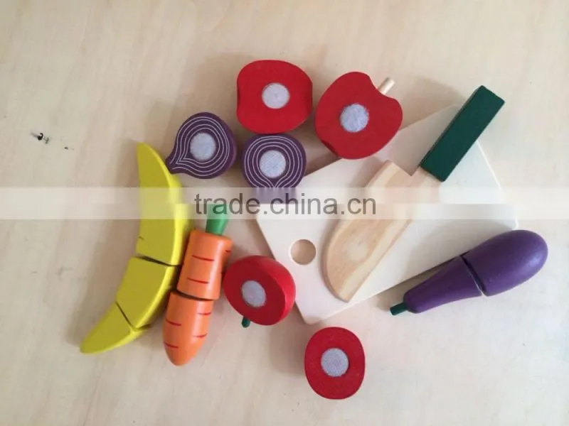 2016 Hot Sale Wooden Fruit Toys Most Popular Ketchen Toys For Kids Cheap Cutting Games Toys