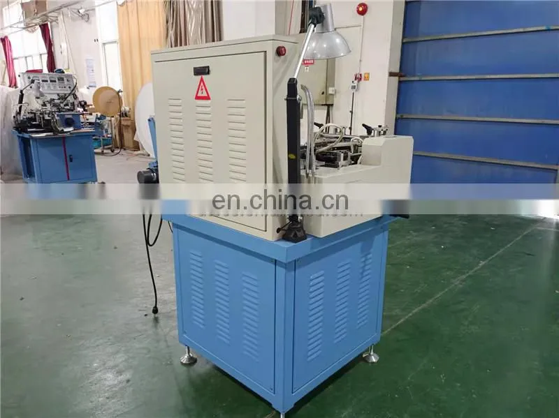 WS586 WING SINGA Automatic multi functional ribbon polyester satin fabric label cutting and folding machine with end mitre fold