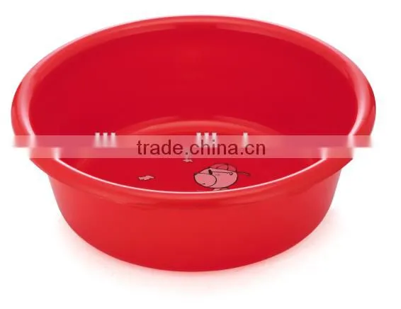 High quality Plastic Red Foot Tub Round Wash Basin