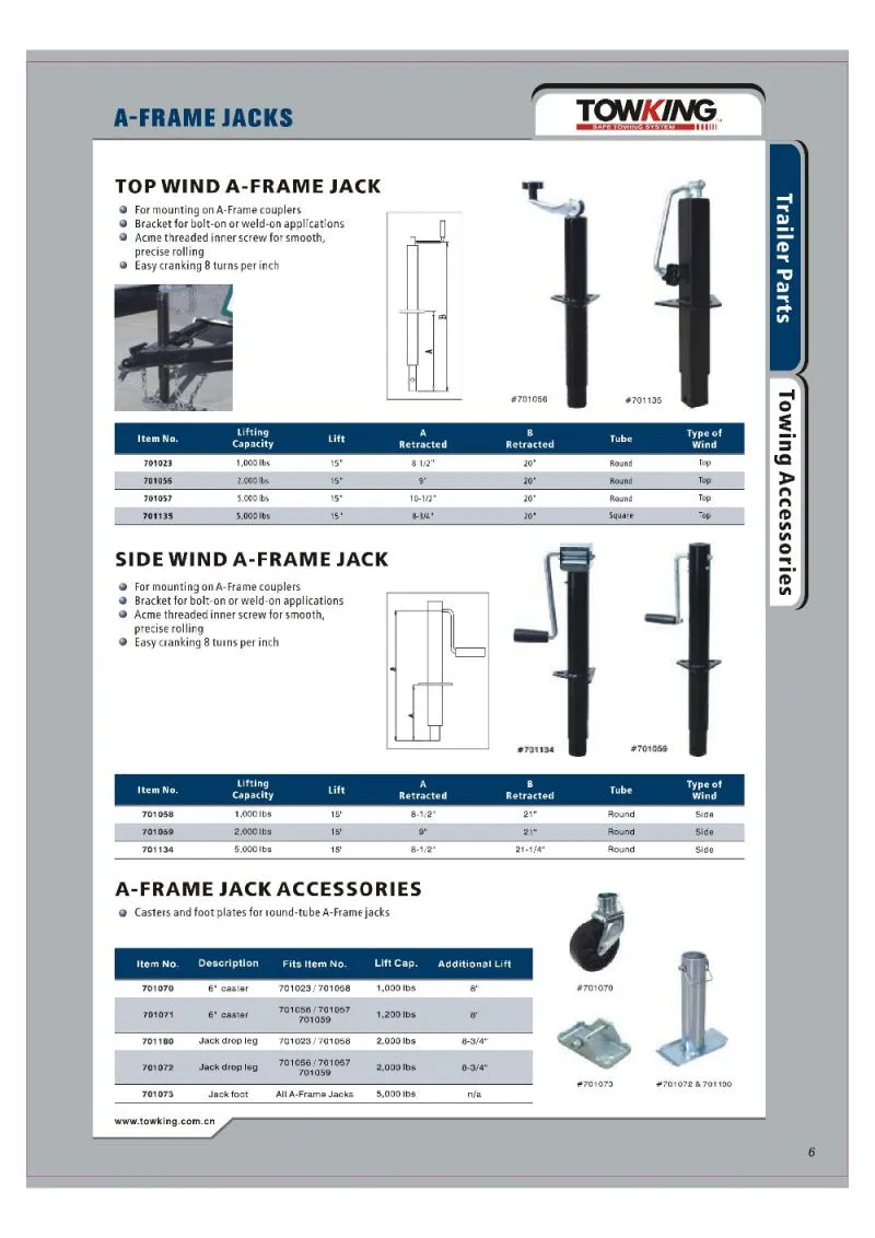 types car jack trailer car jack