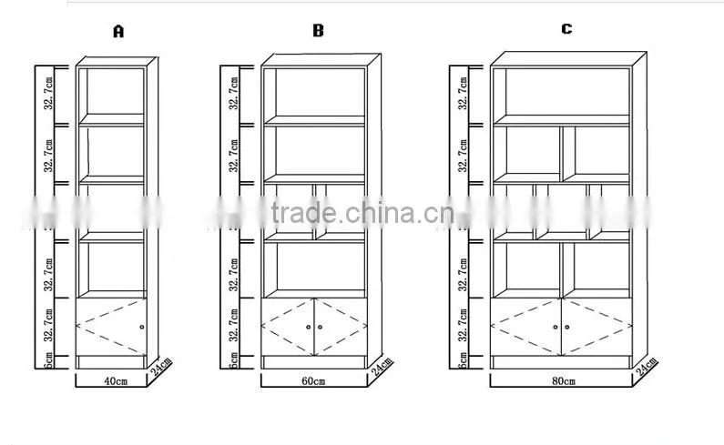 Customize 100% Solid wood ladder shelf furniture, pine wood display book shelf