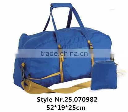 2016 plain folding travel bag lightweight duffel bag for gym