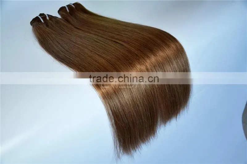 Double drawn dark brown hair weave color #4