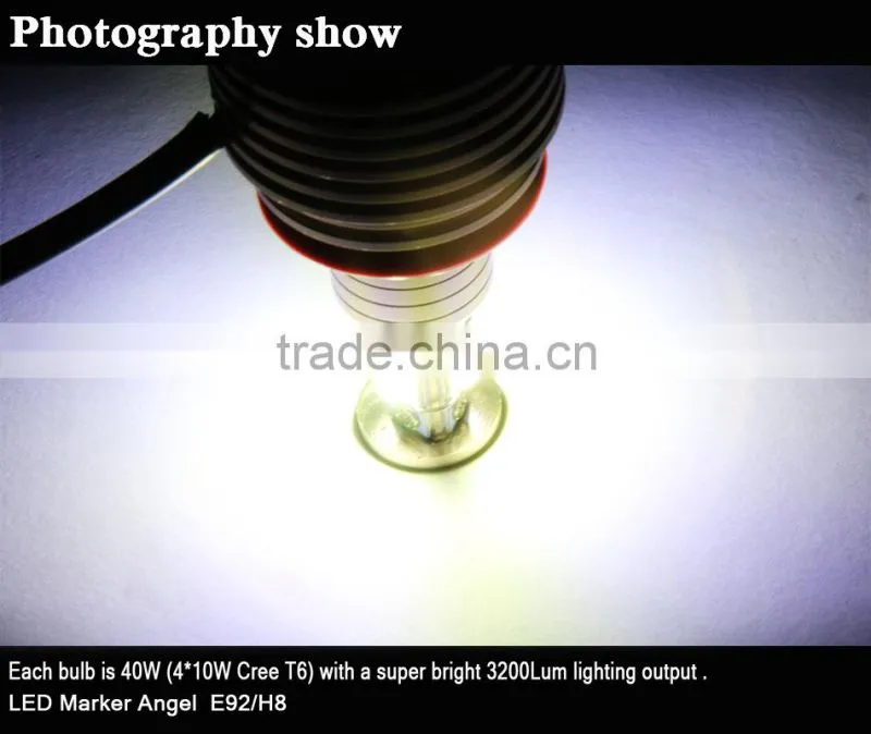 Error Free high power h8 led c.ree 80w led angel eyes