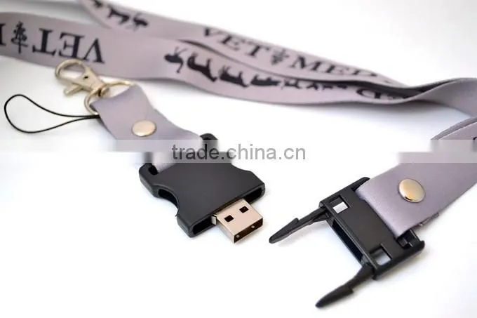 Cheap Silver Gray Usb Flash Drive Lanyard Keychain