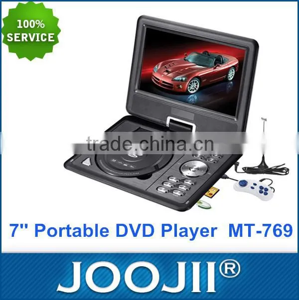High Quality 7''Portable EVD DVD Player Price with TV/FM Function