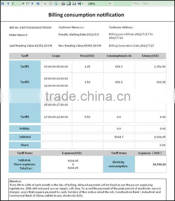 Billing system