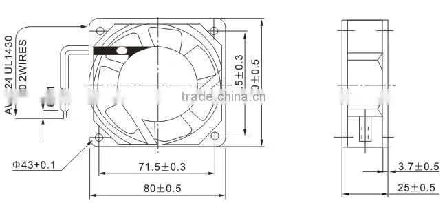 SALZER PD80B-220 industrial axial blower fans