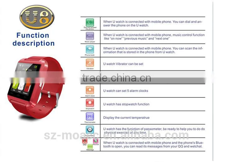 Cheap U8 android hand watch mobile phone