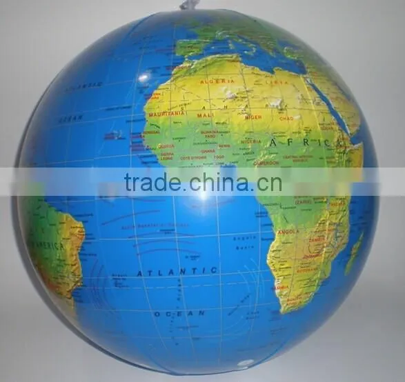 Small inflatable globe ball, pvc inflatable globe beach ball for sale