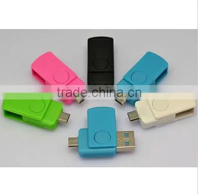 New Style 2 in 1 USB 2.0 OTG Card Reader Adapter ,SD TF Card Reader For Android Phones