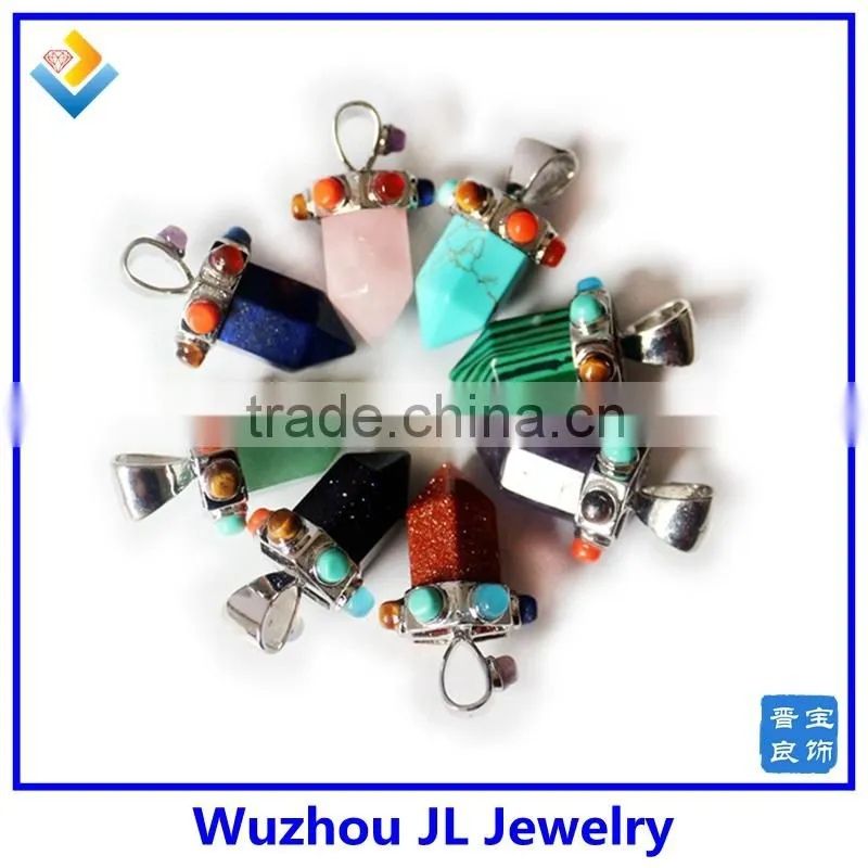 2015 New Fashion jewelry Natural quartz stone wholesale agate druzy pendants
