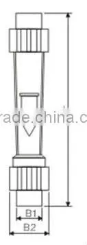 LFS plastic tube rotameter