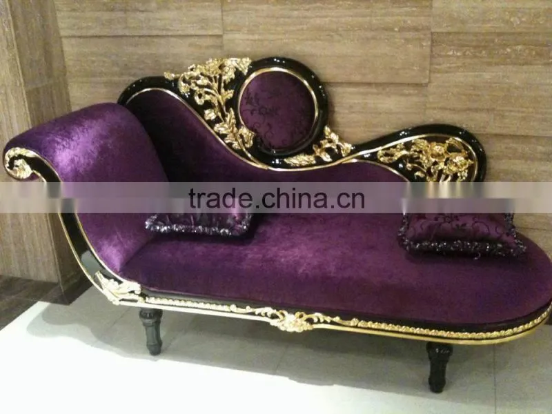 European style carved chaise sofa XY2812