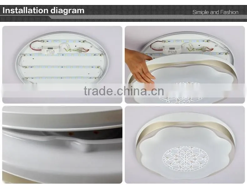 2016 New design modern ceiling light led ceiling light round with art design