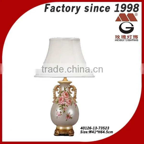 white shade nightlight in porcelain