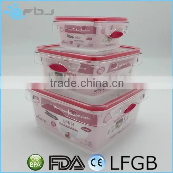 Set 3 Plastic Food Storage Containers