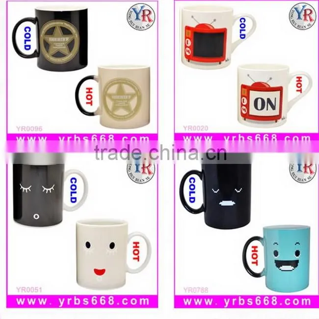 Promotion!!! 11oz ceramic footprint photo color changing magic mug
