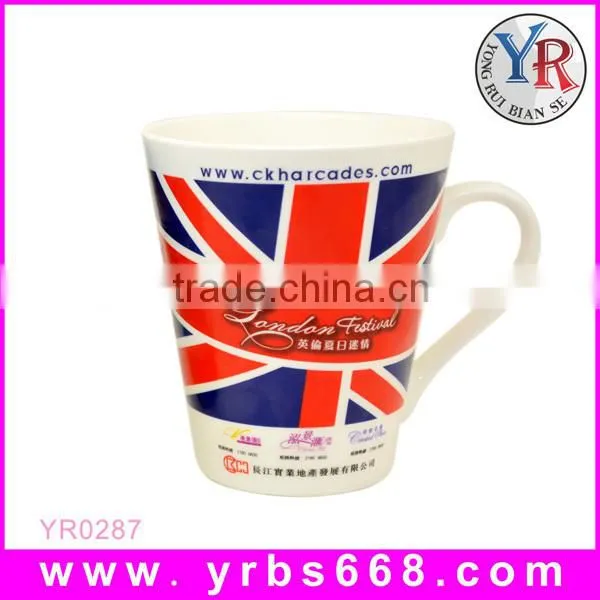 Manufacturer wholesale Horn Shape Color Changing Mug Porcelain mug