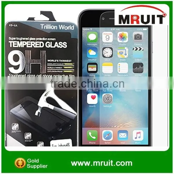 mobile phone screen protective film / Full cover 9H 2.5D round edge mobile phone Tempered Glass screen protector for iPhone 6