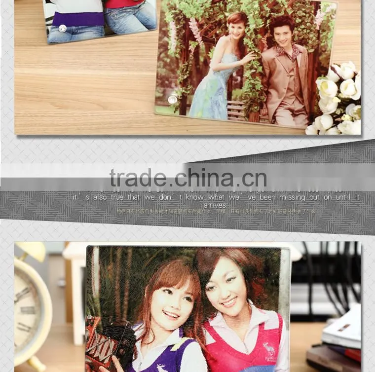 Sunmeta factory directly blank sublimation glass photo frame BL-16