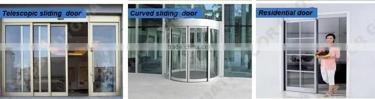 automatic stainless steel frame glass sliding door design