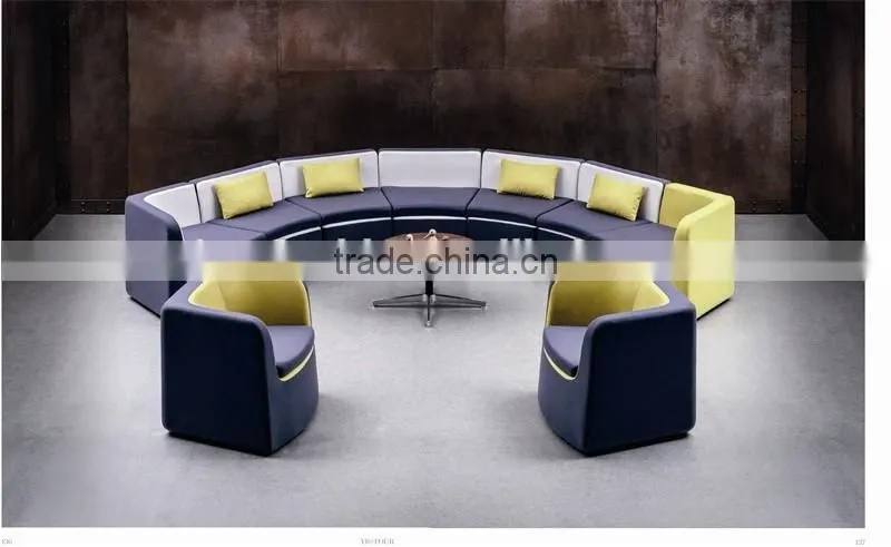 latest designer sofa furntiure, fabric curved sofa set with wood leg, Favn sofa SF-560