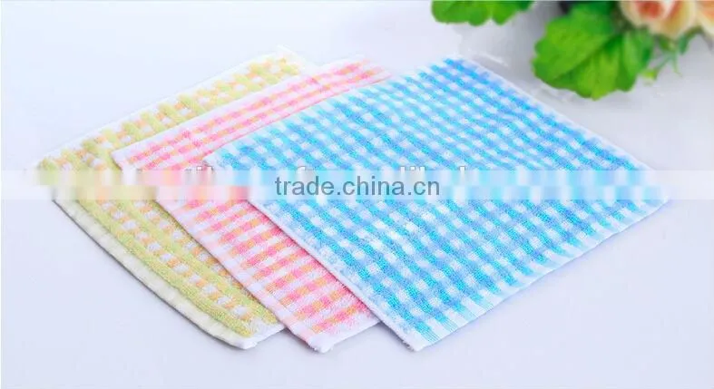 High quality pure cotton yarn dyed colored strip jacquard hand towel wholesale