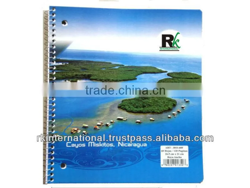 spiral writing notebook,subject spiral notebook