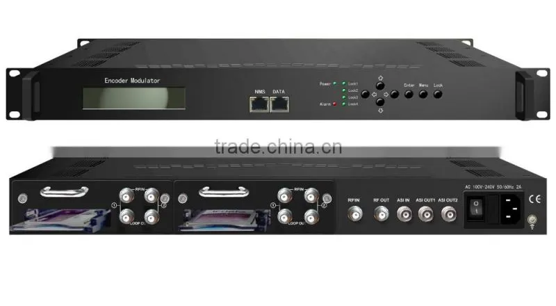 QPSK/8PSK to QAM Transmodulator Support BISS descrambling