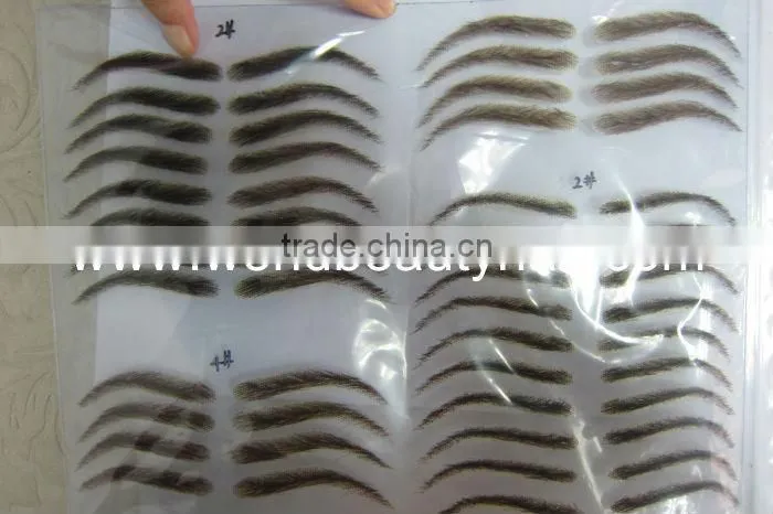 OEM different colours 100% human hair eyebrow wig