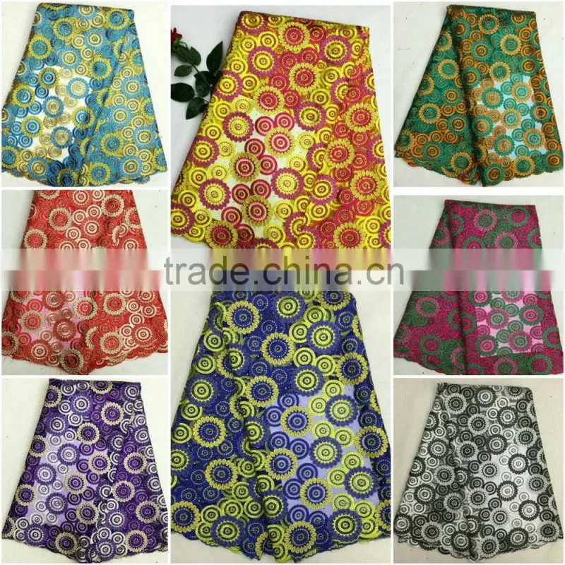 2016 wholesale 100% cotton high quality swiss voile laces for dresses