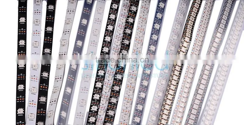 1m/4m/5m WS2812B Smart led pixel strip,Black/White PCB,30/60/144 leds/m WS2812 IC;WS2812B/M 30/60/144 pixels,IP30/IP65/IP67 DC5V